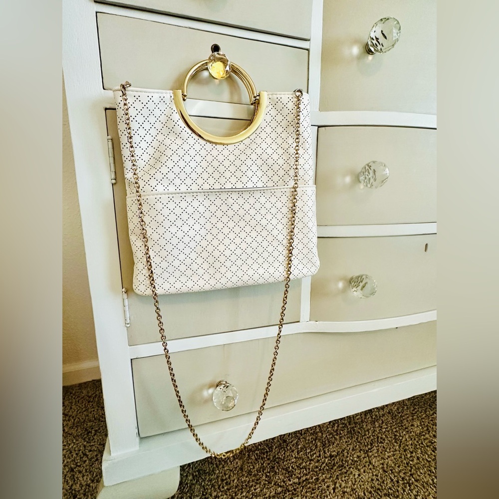 White Crossbody Hand Bag Purse